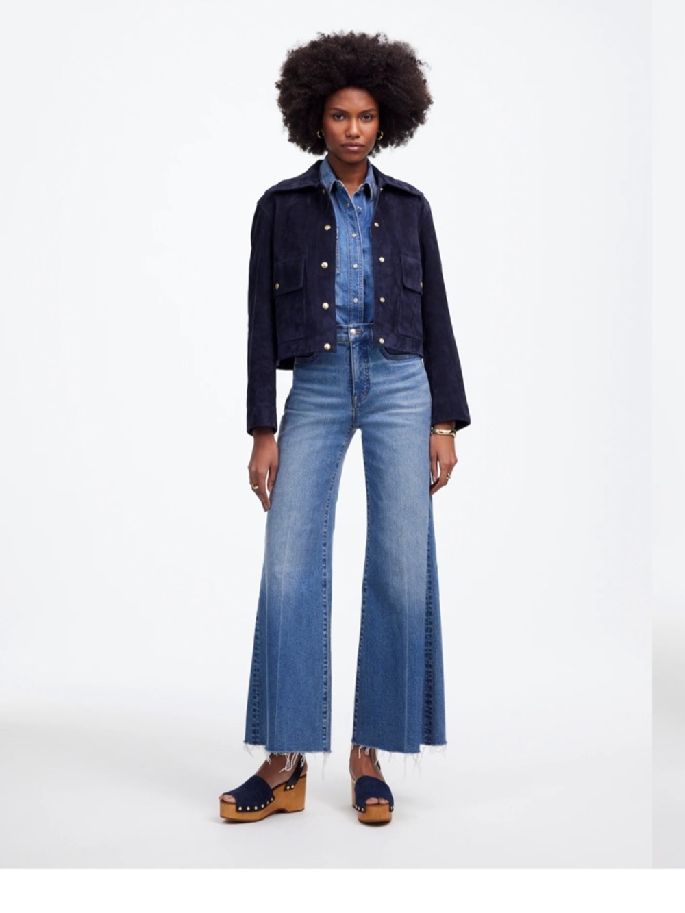 Madewell Flared Wide-Leg Crop Jeans